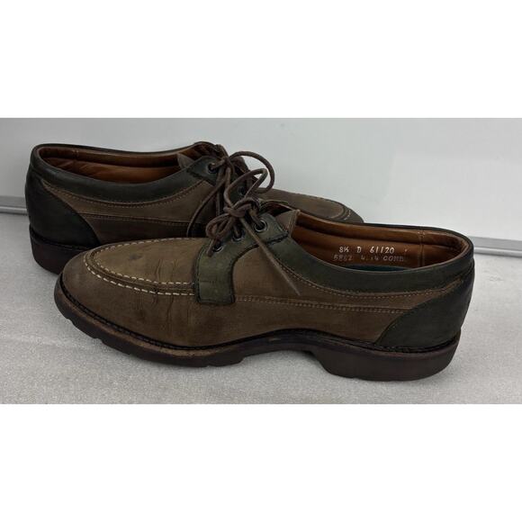 Quality Men Allen Edmonds Roanoke 8.5 D charcoal/olive nubuck leather main image 4
